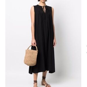 Missing you Already  Black Tie Front Maxi Dress Size S-M